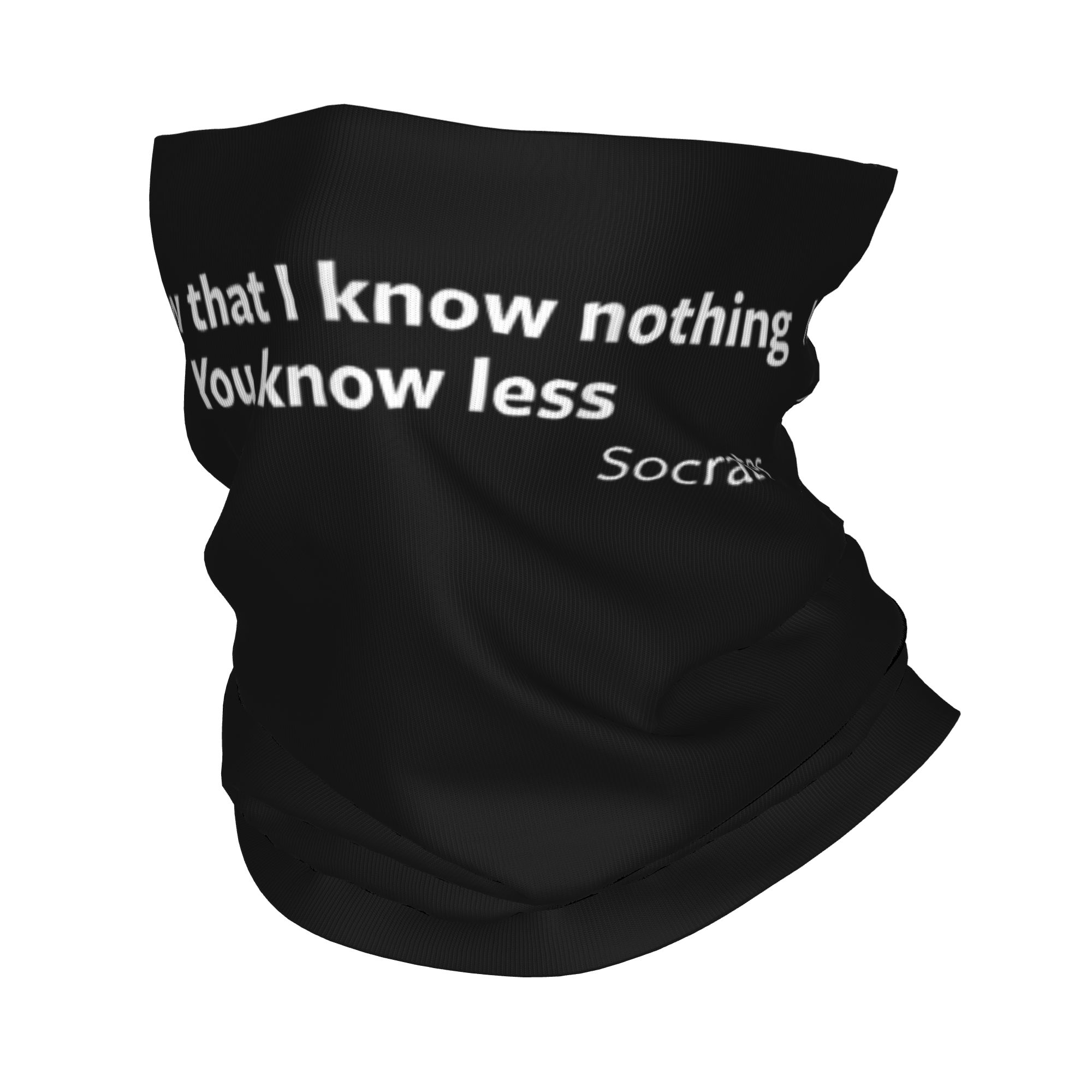 Cycling Quote - I Know Nothing Socrates Quote Bandana
