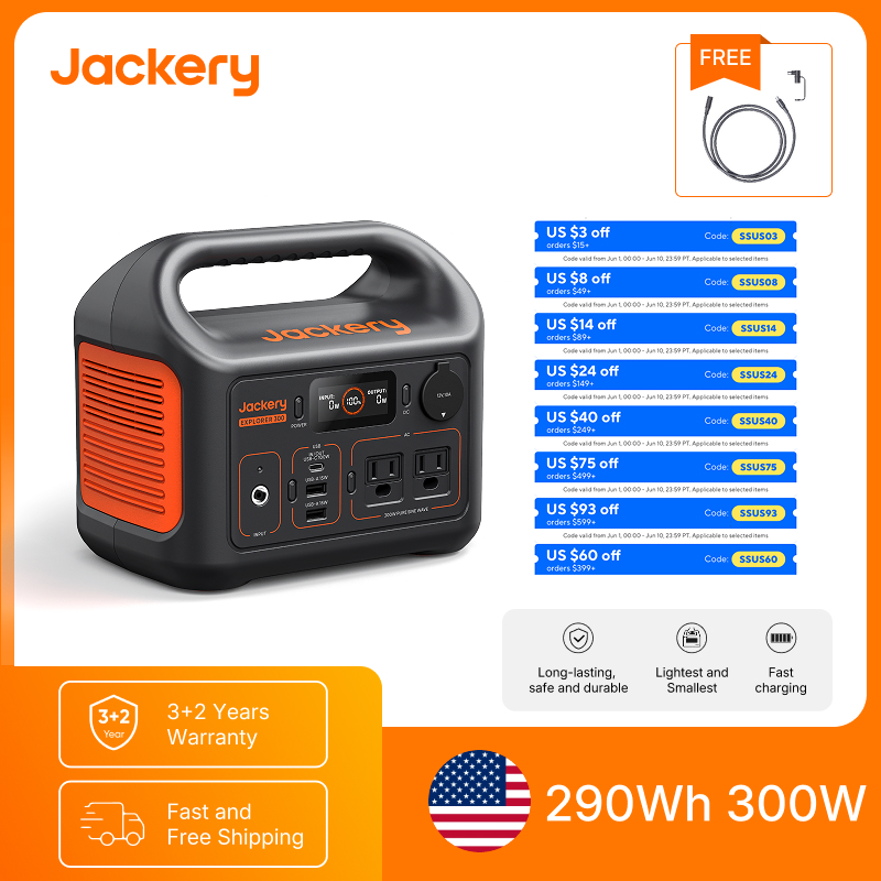 Usb Charger Dynamo - Jackery Portable Power Station Explorer 300New