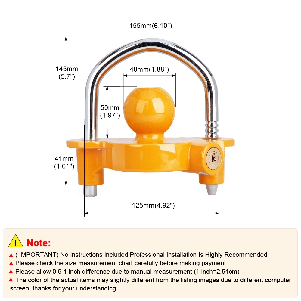 U-Bolt Trailer Ball Lock Unive - U Lock Heavy Duty recensie en prijs