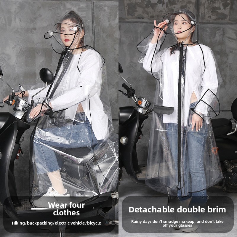 Transparent EVA Rain Poncho Ho - Cycling Commute In Rain recensie en prijs