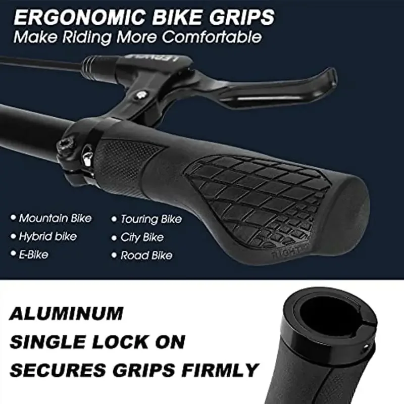 Alloy and Rubber Bike Grips -  - Commuting On Mountain Bike recensie en prijs