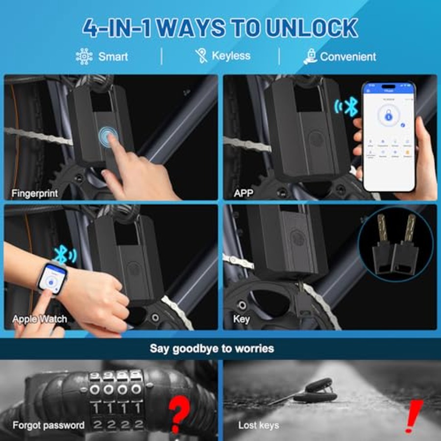 Smart Fingerprint Bike U Lock  - U Lock Heavy Duty recensie en prijs