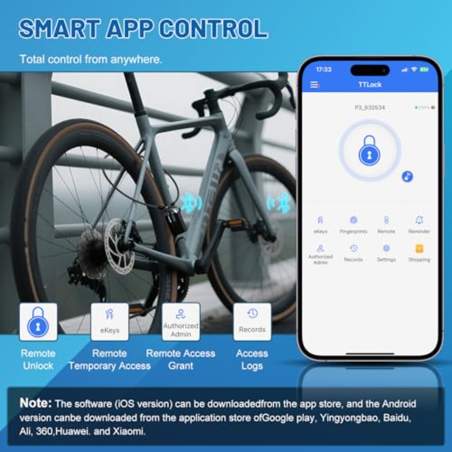 Smart Fingerprint Bike U Lock  - U Lock Heavy Duty recensie en prijs