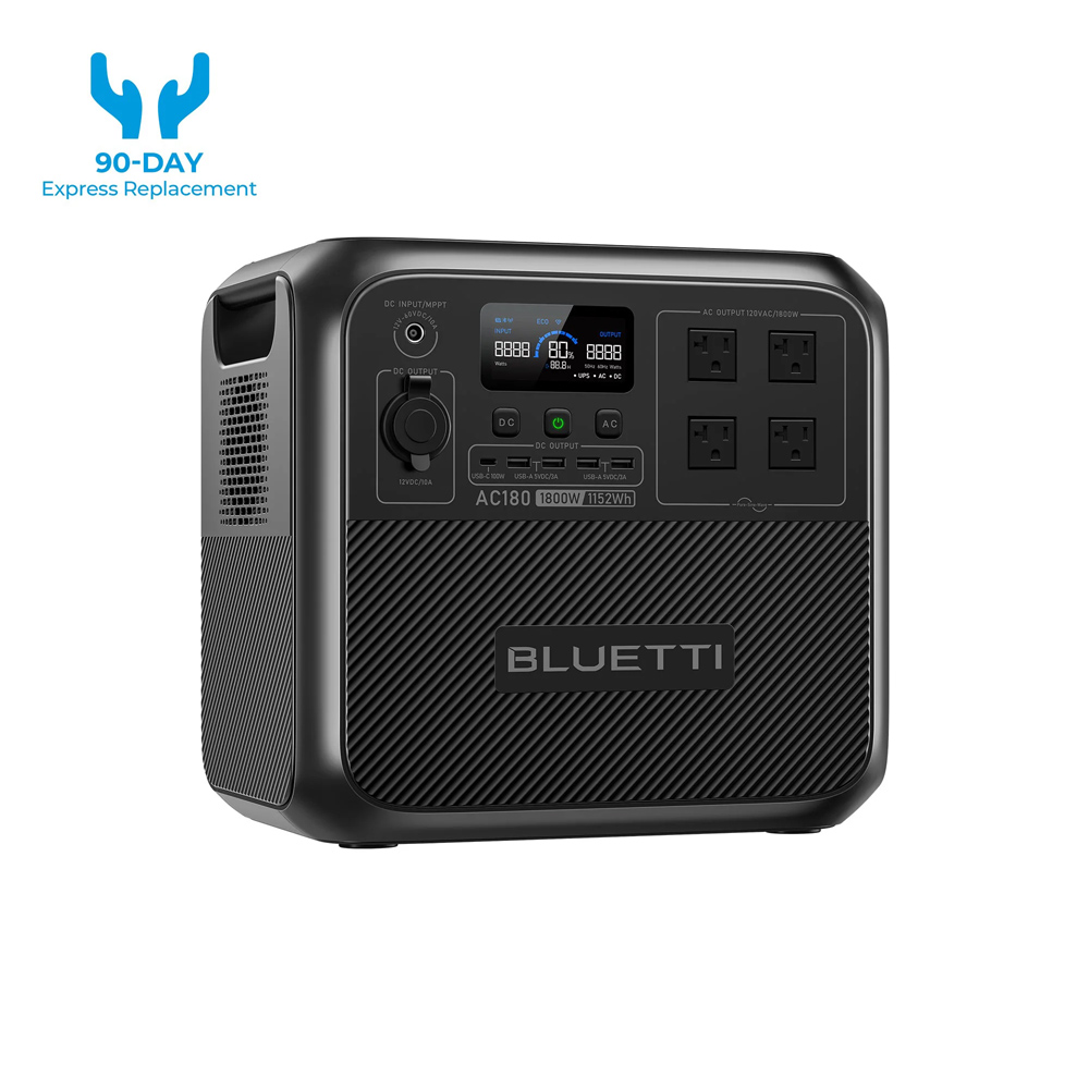 【RENEW】BLUETTI AC180 Solar Por - Usb Charger Dynamo recensie en prijs