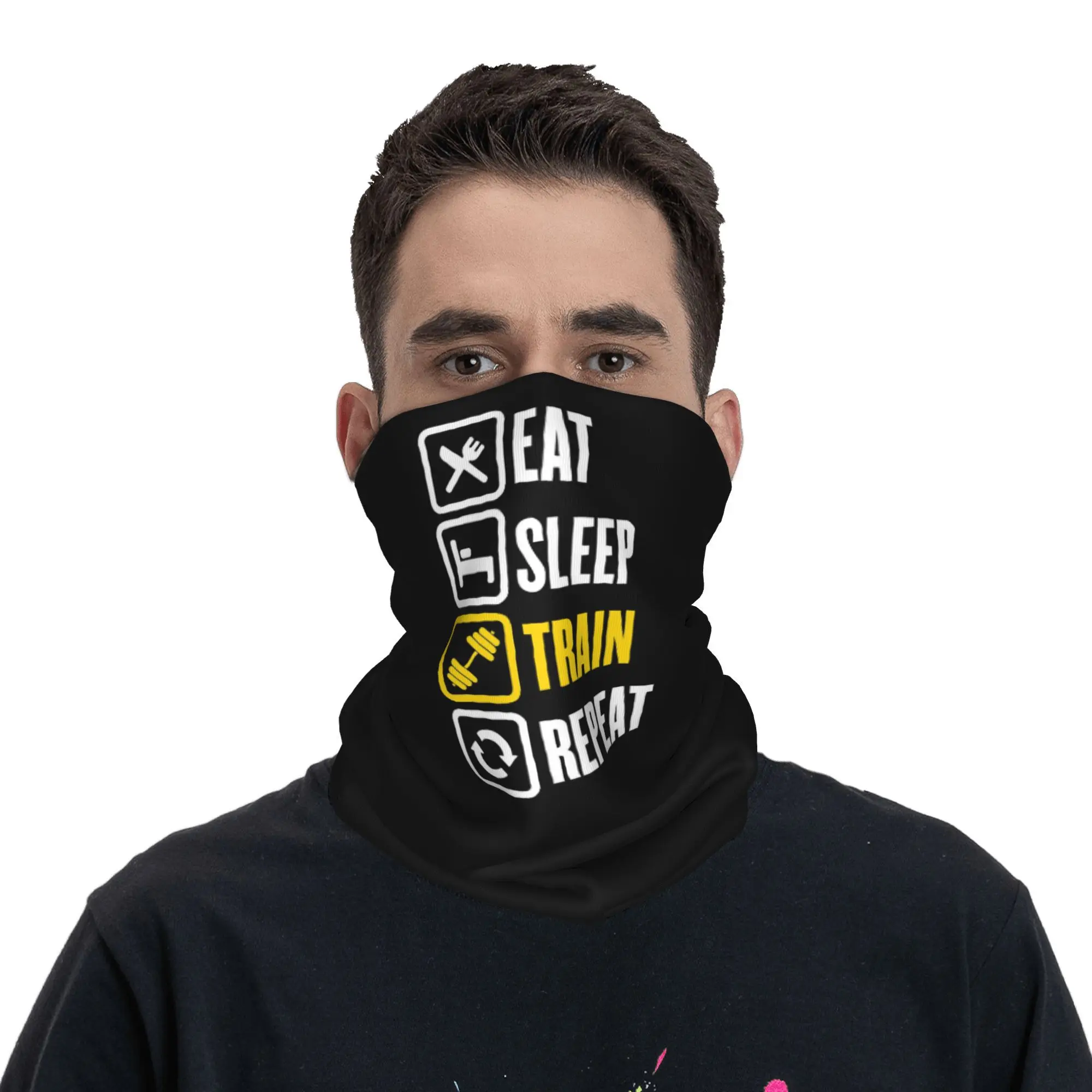 Eat Sleep Train Repeat Gym Mot - Cycling Quote recensie en prijs