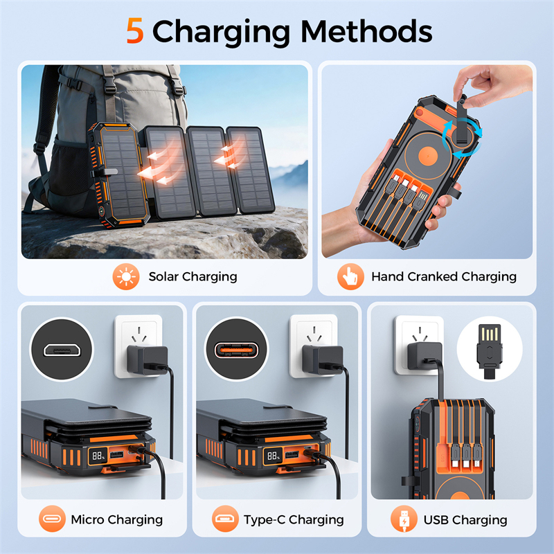 20000mAh Hand Crank Solar Powe - Usb Charger Dynamo recensie en prijs