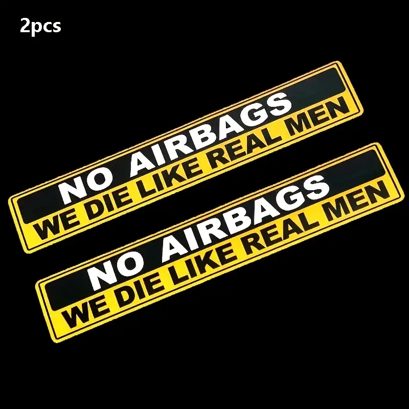 2pcs Caution NO AIRBAGS We Die - Cycling Quote recensie en prijs