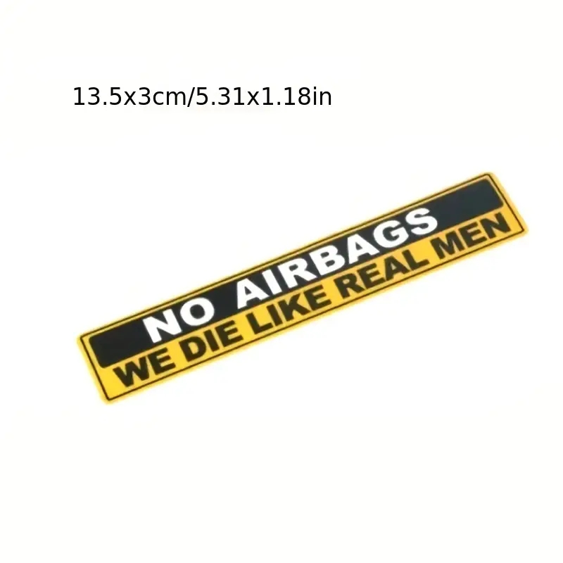 2pcs Caution NO AIRBAGS We Die - Cycling Quote recensie en prijs