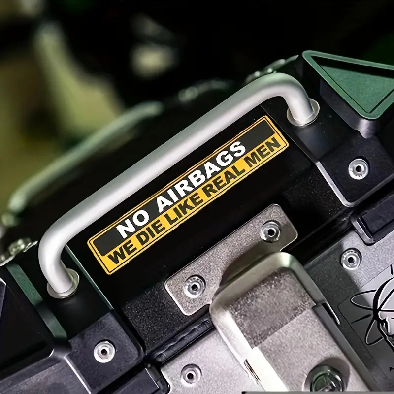 2pcs Caution NO AIRBAGS We Die - Cycling Quote recensie en prijs