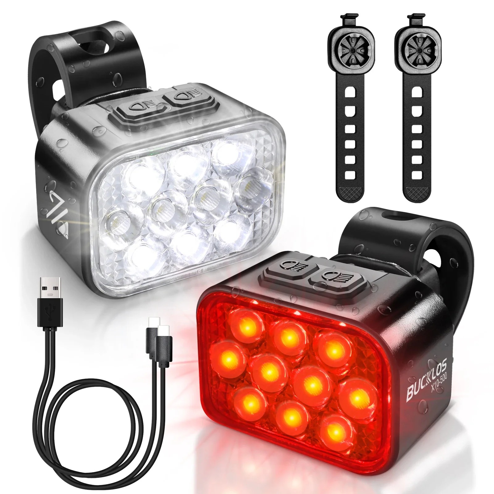 OEM/ODM BUCKLOS USB Charge Bic - Bike Light Front Rear recensie en prijs