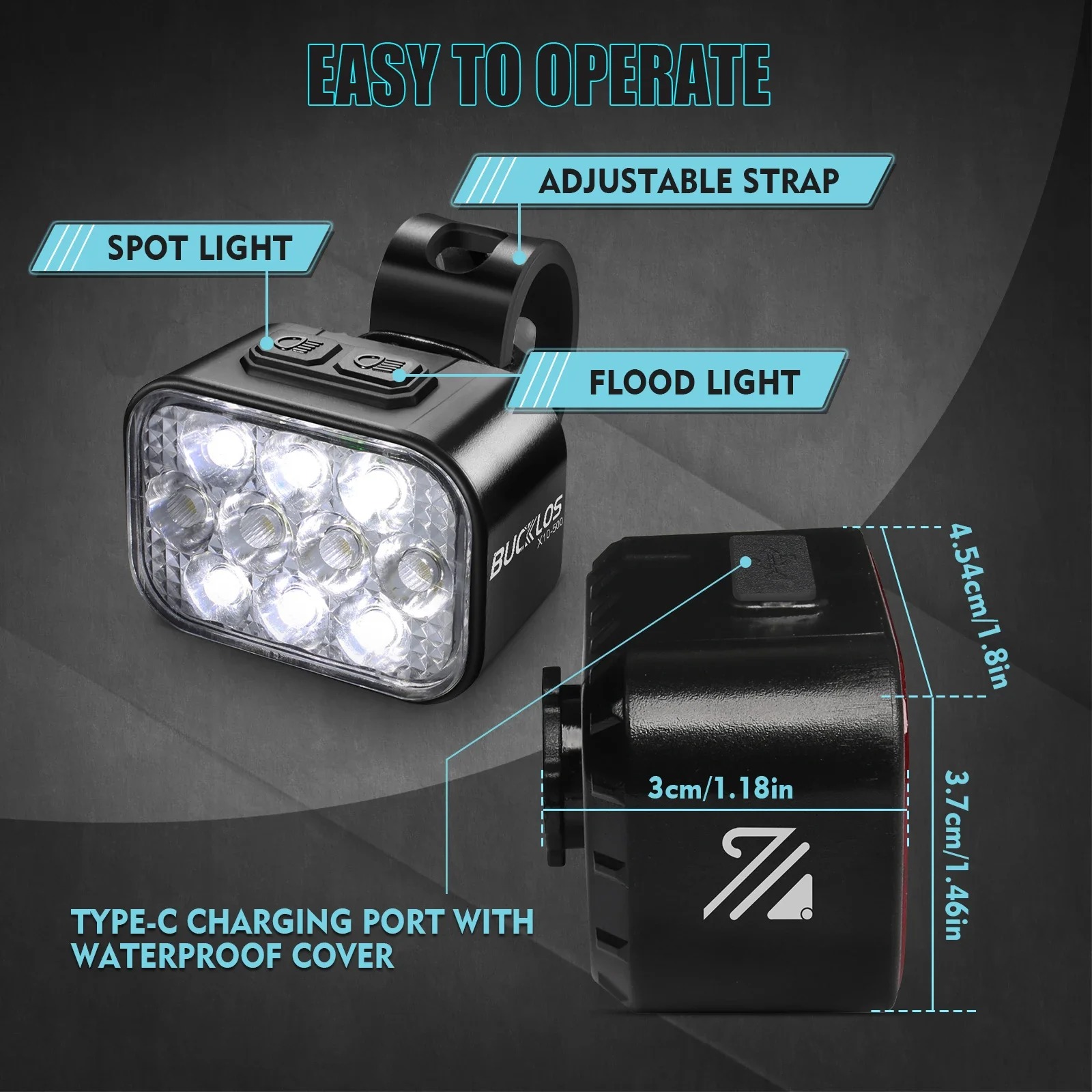 OEM/ODM BUCKLOS USB Charge Bic - Bike Light Front Rear recensie en prijs