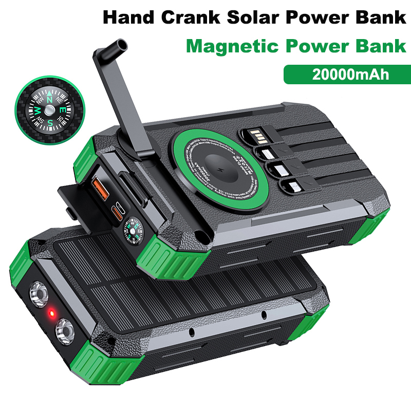 20000mAh Hand Crank Solar Powe - Usb Charger Dynamo recensie en prijs