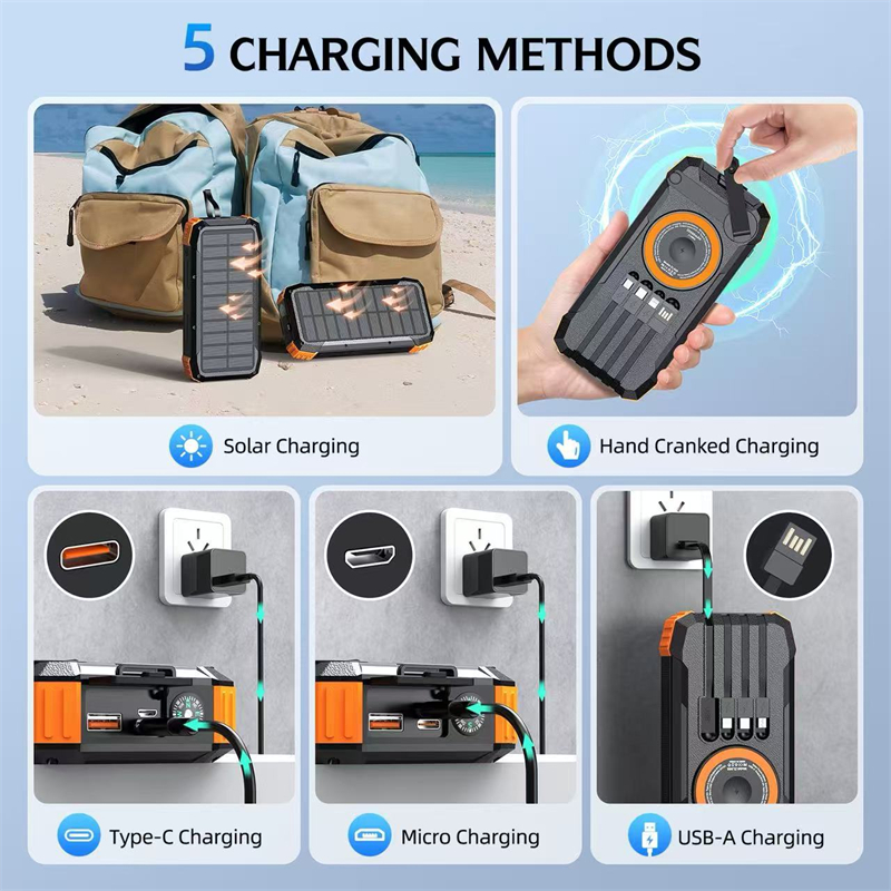 20000mAh Hand Crank Solar Powe - Usb Charger Dynamo recensie en prijs