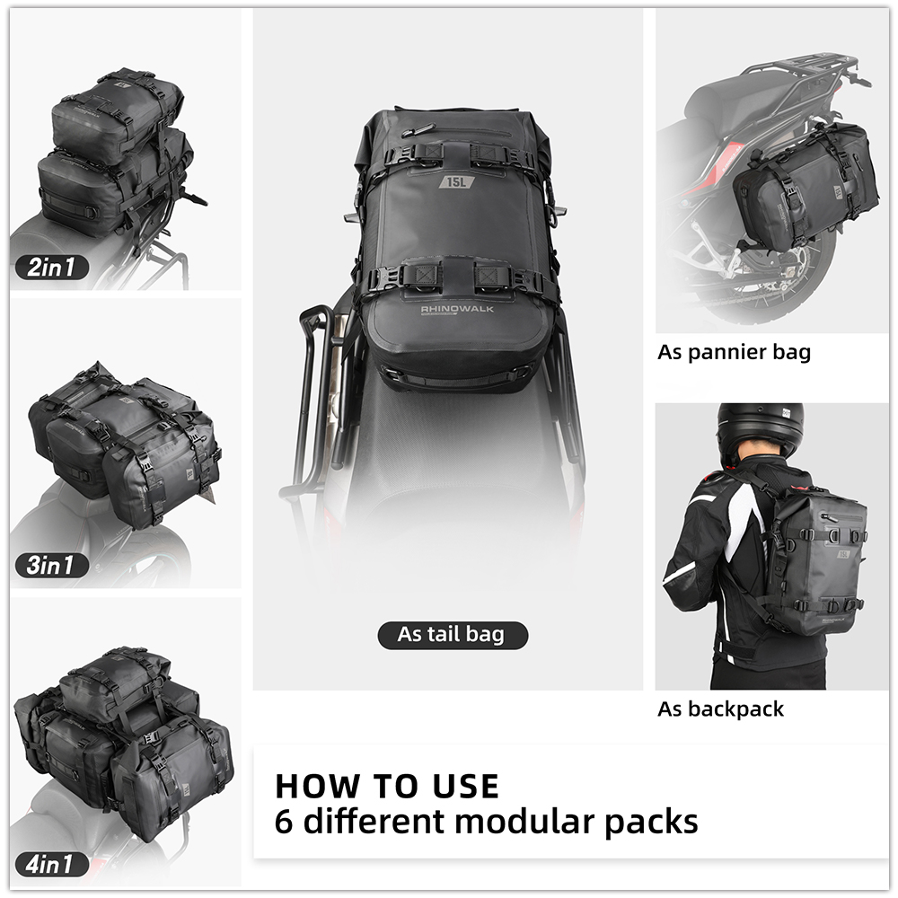 Rhinowalk Motorcycle Tail Bag  - Cycling Commuter Backpack recensie en prijs