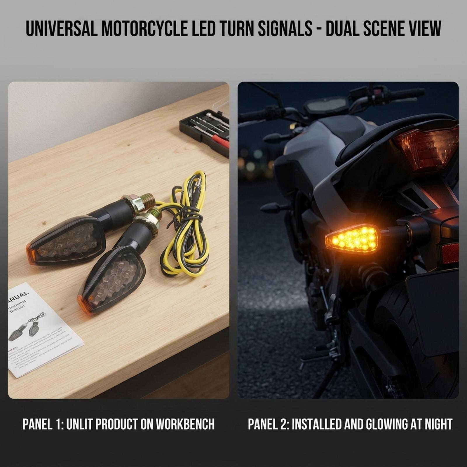 14 LED Motorcycle Turn Signal  - Bike Light Front Rear recensie en prijs
