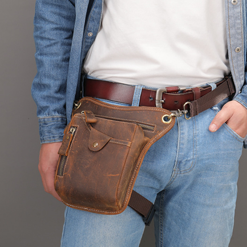 Vintage Pu Leather Waist Pack  - Cycling Commute Bag recensie en prijs