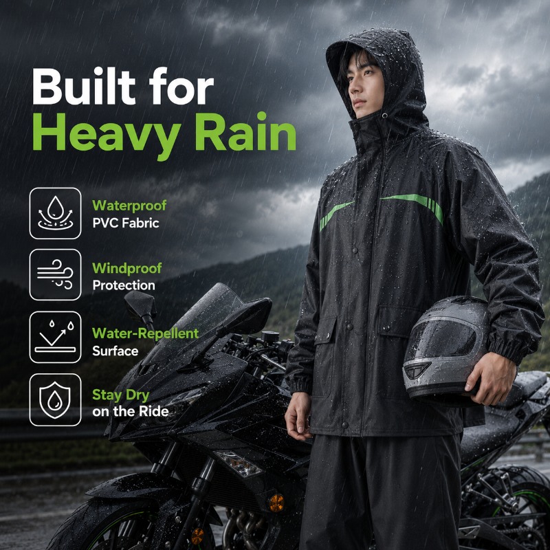 Unisex 2-Piece Waterproof Cycl - Cycling Commute In Rain recensie en prijs