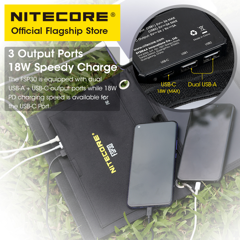 NITECORE FSP30 30W Portable So - Usb Charger Dynamo recensie en prijs