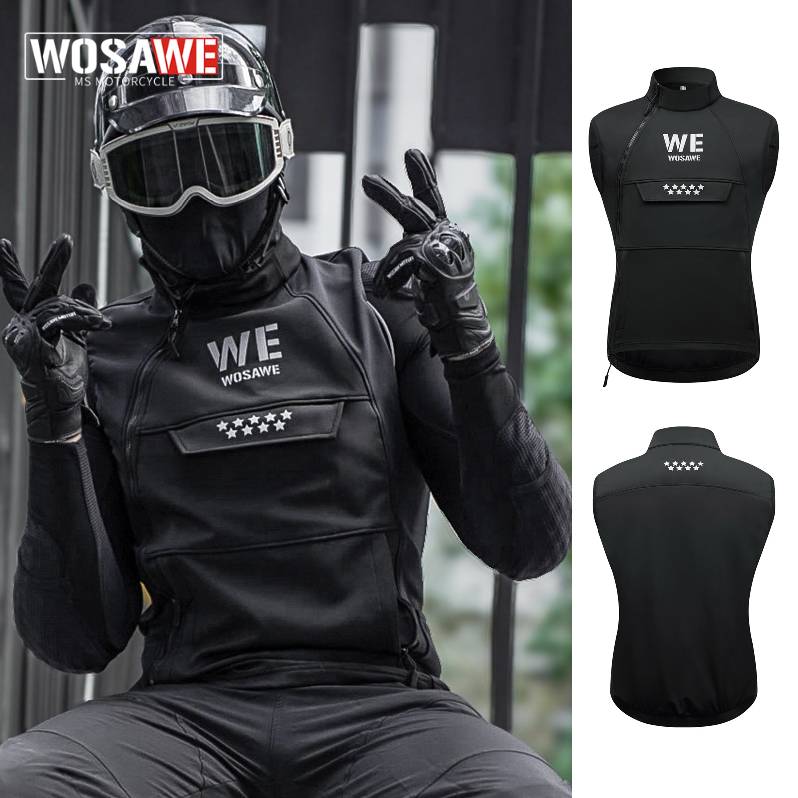 WOSAWE Winter Motorcycle Ridin - Reflective Vest Cycling recensie en prijs