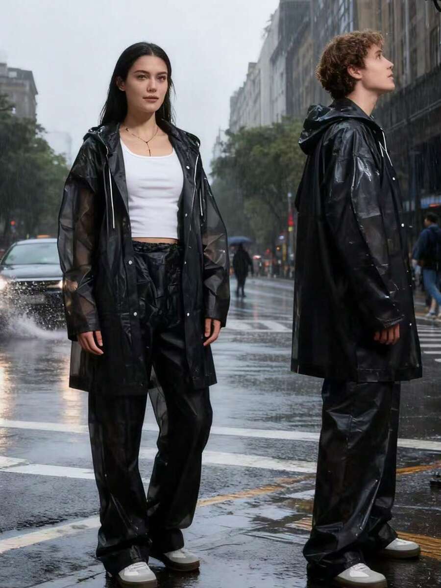2pcs Unisex full-body rain sui - Cycling Commute In Rain recensie en prijs